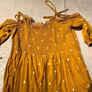 Cute yellow half off shoulder